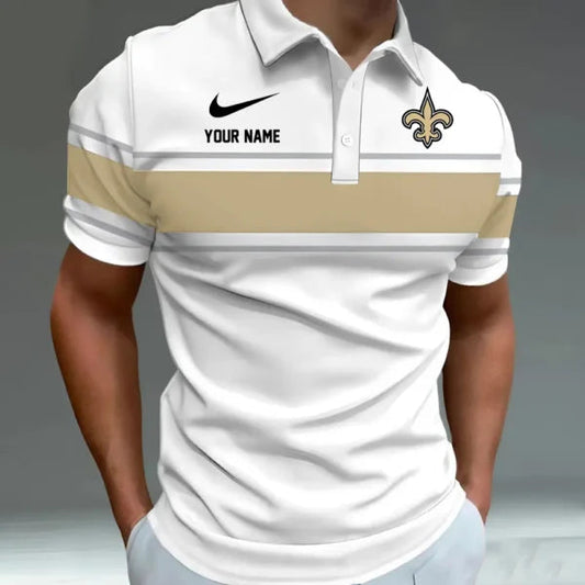 [TOUCHDOWN DEAL] NEW CUSTOMIZED NFL24 NOS NEW ORLEANS SAINTS POLO SHIRT