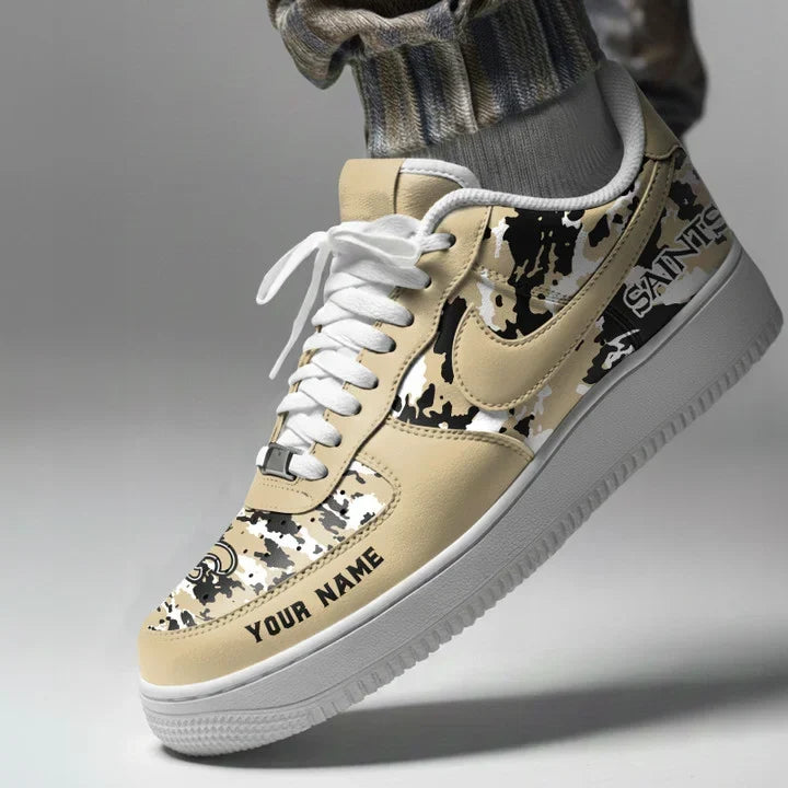 [TOUCHDOWN DEAL] NEW CUSTOMIZED NFL24 NOS NEW ORLEANS SAINTS AF1 SNEAKERS