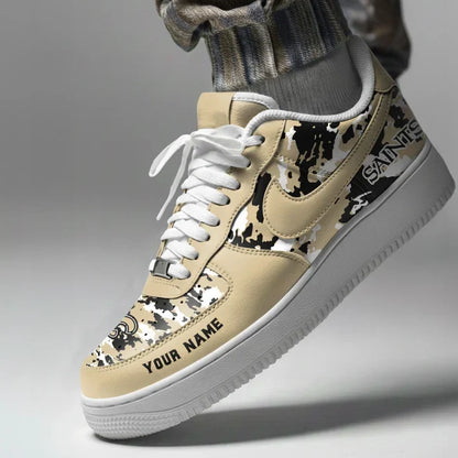 [TOUCHDOWN DEAL] NEW CUSTOMIZED NFL24 NOS NEW ORLEANS SAINTS AF1 SNEAKERS