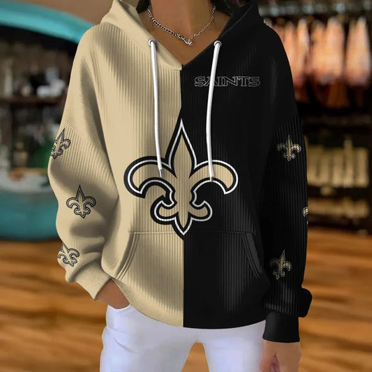 [TOUCHDOWN DEAL] NEW CUSTOMIZED NFL24 NOS NEW ORLEANS SAINTS RIBBED HOODIE & SWEATSHIRT