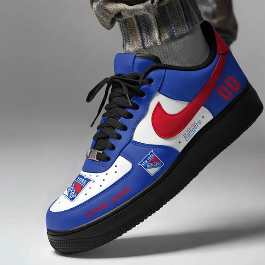 [PUCK DROP DEAL] NEW CUSTOMIZED NHL24 NYR NEW YORK RANGERS AF1 SHOES