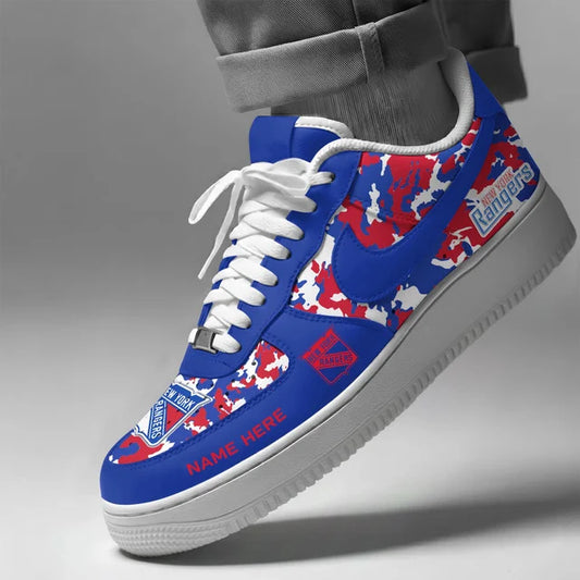 [PUCK DROP DEAL] NEW CUSTOMIZED NHL24 NYR NEW YORK RANGERS AF1 SHOES