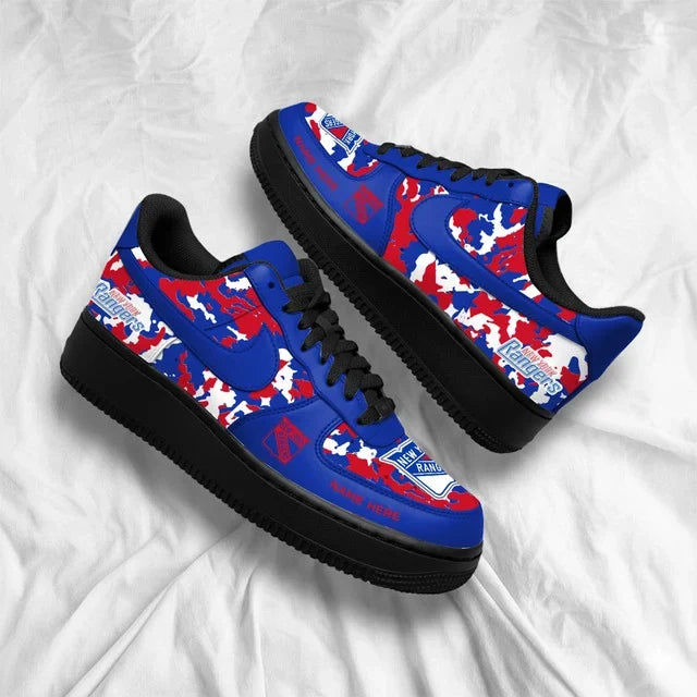 [PUCK DROP DEAL] NEW CUSTOMIZED NHL24 NYR NEW YORK RANGERS AF1 SHOES