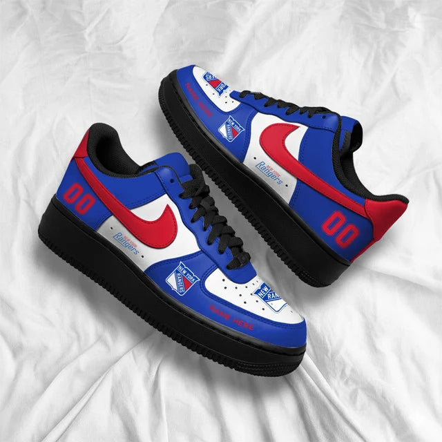 [PUCK DROP DEAL] NEW CUSTOMIZED NHL24 NYR NEW YORK RANGERS AF1 SHOES