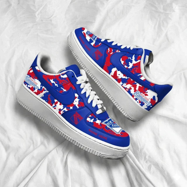 [PUCK DROP DEAL] NEW CUSTOMIZED NHL24 NYR NEW YORK RANGERS AF1 SHOES