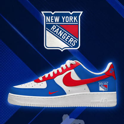 [PUCK DROP DEAL] NEW CUSTOMIZED NHL24 NYR NEW YORK RANGERS AF1 SHOES