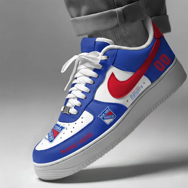 [PUCK DROP DEAL] NEW CUSTOMIZED NHL24 NYR NEW YORK RANGERS AF1 SHOES