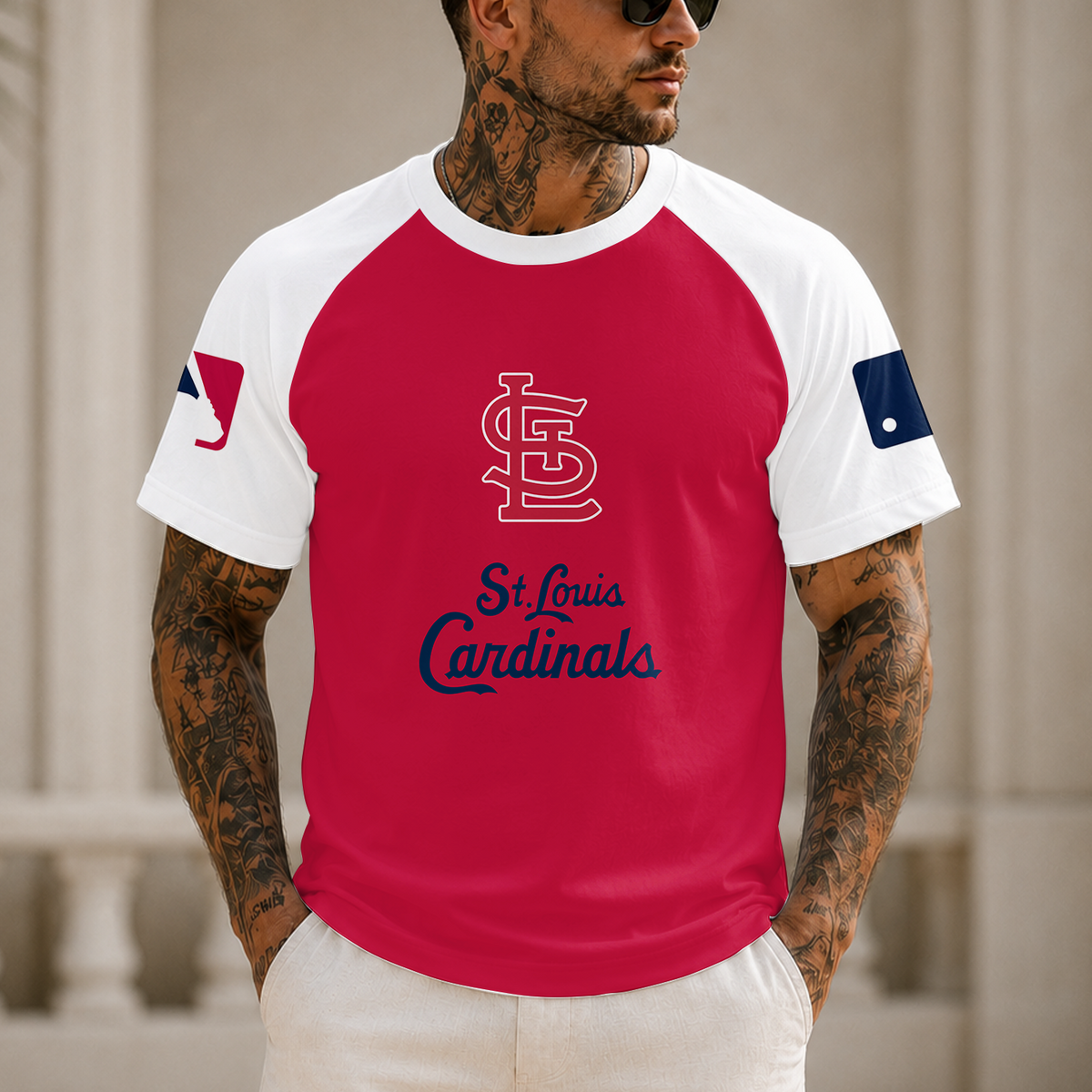[HOMERUN DEAL] NEW MLB24 SLC ST. LOUIS CARDINALS CUSTOMIZED RAGLAN TEE