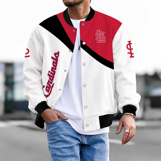 [HOMERUN DEAL] NEW CUSTOMIZED MLB24 SLC ST. LOUIS CARDINALS SATIN VARSITY & BASEBALL JACKET