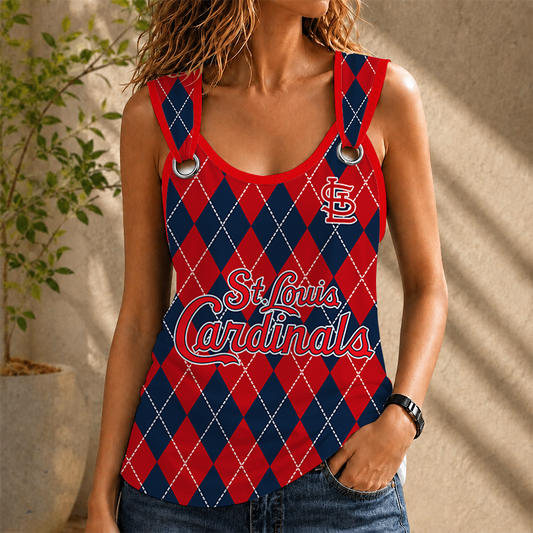 [HOMERUN DEAL] NEW CUSTOMIZED MLB24 SLC ST. LOUIS CARDINALS O-RING SHOULDER TANK TOP