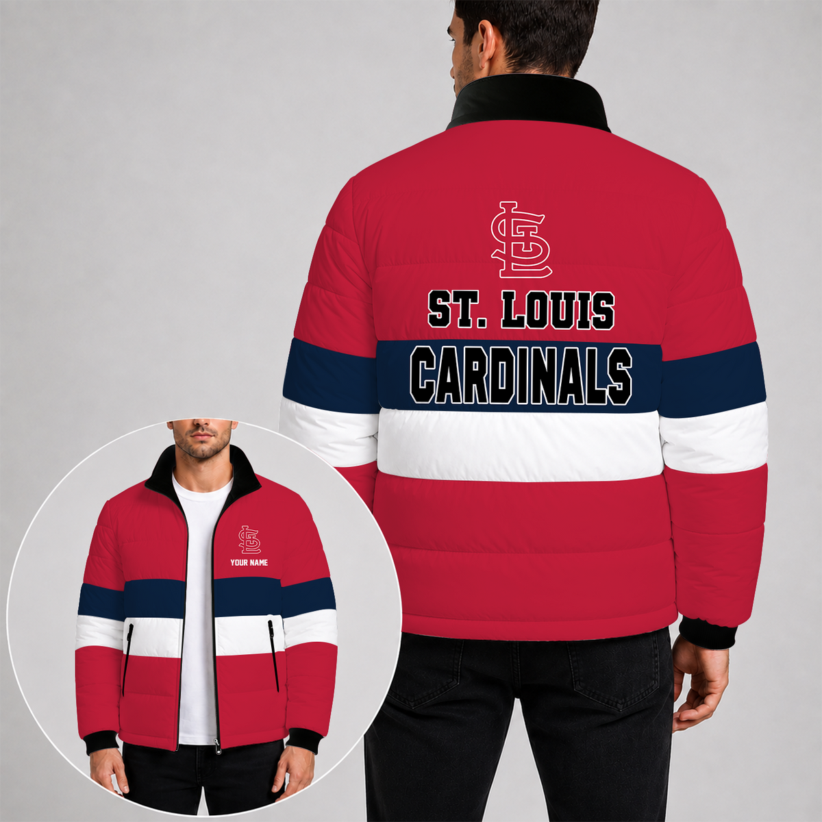 [HOMERUN DEAL] NEW CUSTOMIZED MLB 24 THE CARDINALS PUFFER JACKET