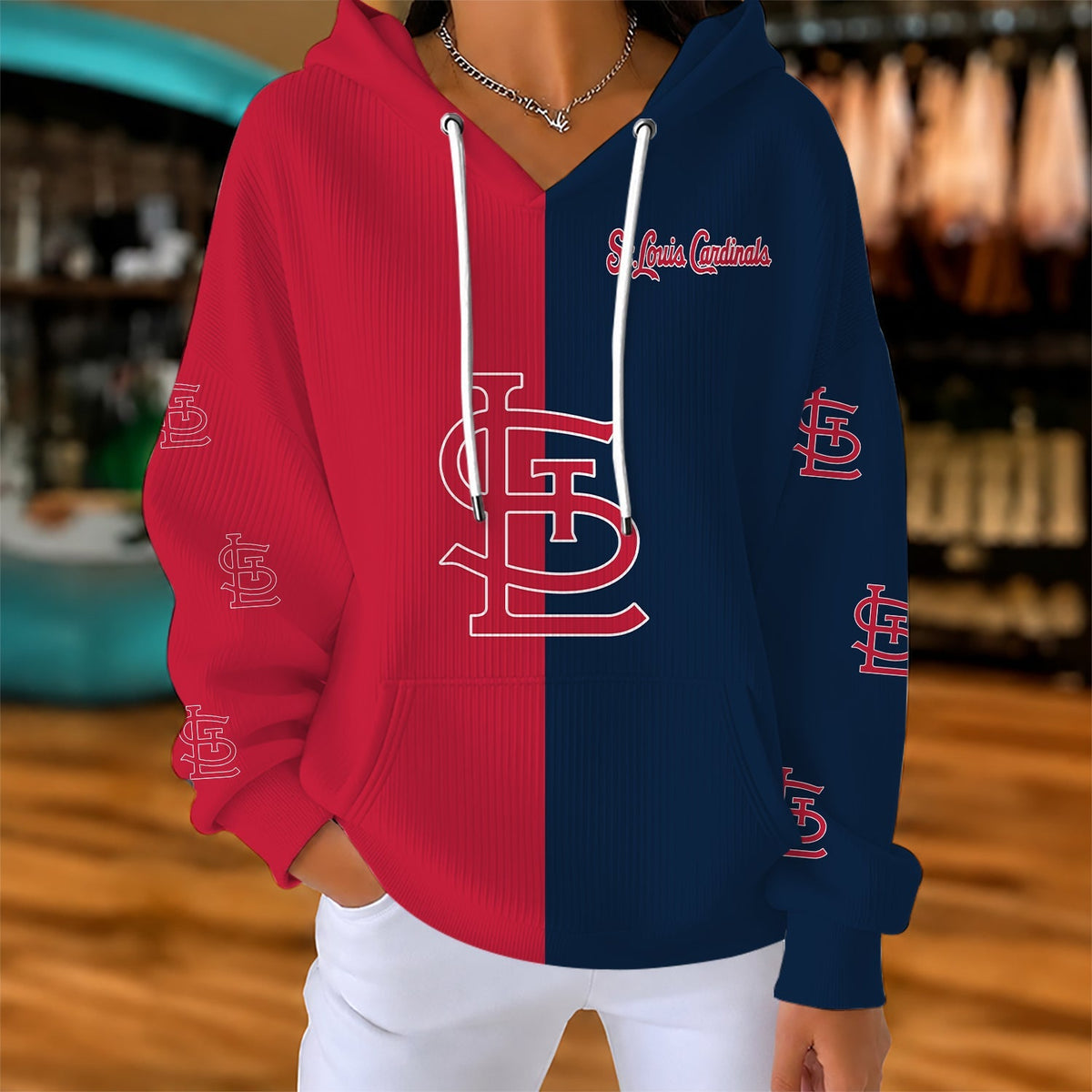 [HOMERUN DEAL] NEW CUSTOMIZED MLB24 SLC ST. LOUIS CARDINALS RIBBED HOODIE & SWEATSHIRT