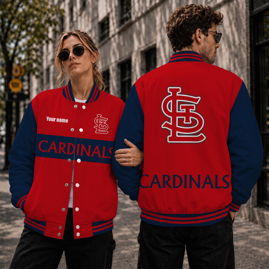 [HOMERUN DEAL] NEW CUSTOMIZED MLB24 SLC ST. LOUIS CARDINALS SATIN VARSITY & BASEBALL JACKET