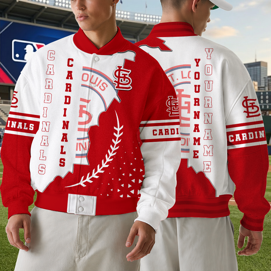 [HOMERUN DEAL] NEW CUSTOMIZED MLB24 SLC ST. LOUIS CARDINALS SATIN VARSITY & BASEBALL JACKET