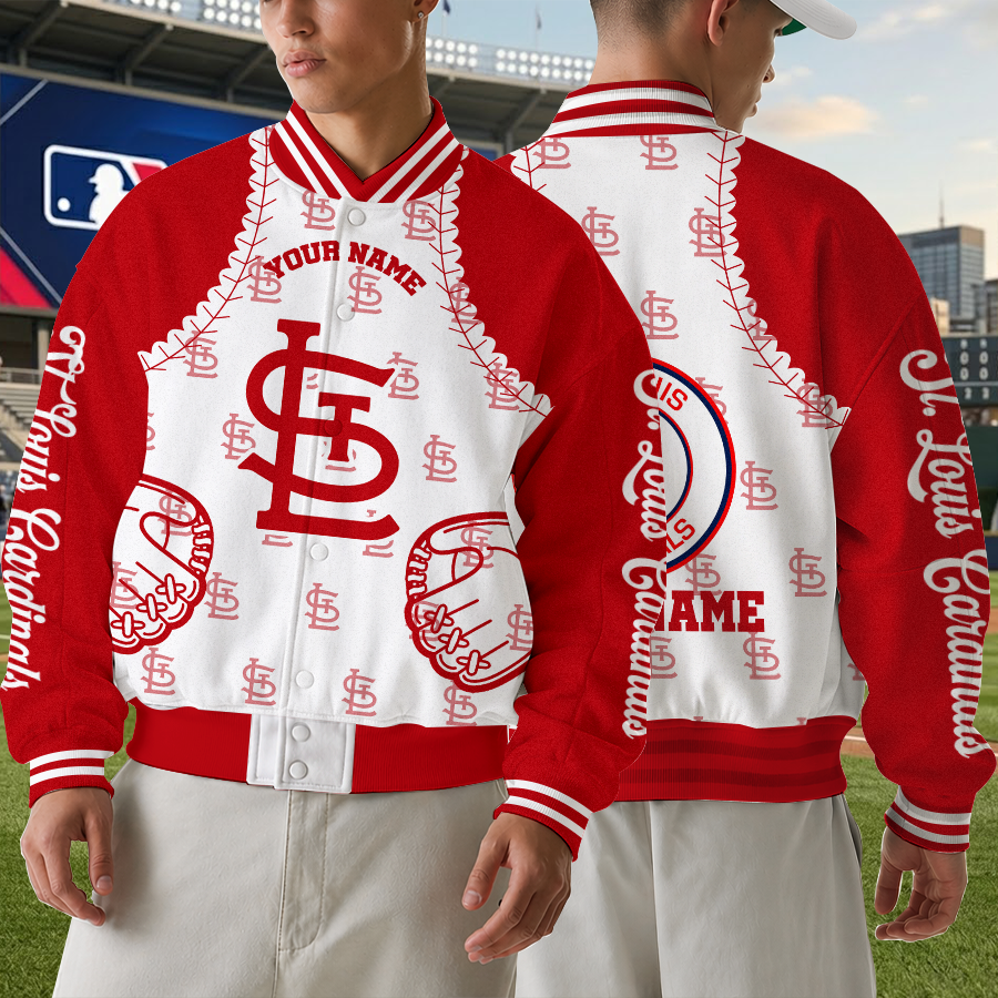 [HOMERUN DEAL] NEW CUSTOMIZED MLB24 SLC ST. LOUIS CARDINALS SATIN VARSITY & BASEBALL JACKET