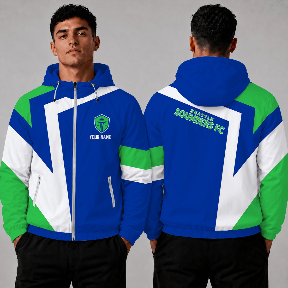 [GOAL DEAL] NEW CUSTOMIZED MLS24 SSF SEATTLE SOUNDERS FC WINDBREAKER JACKET