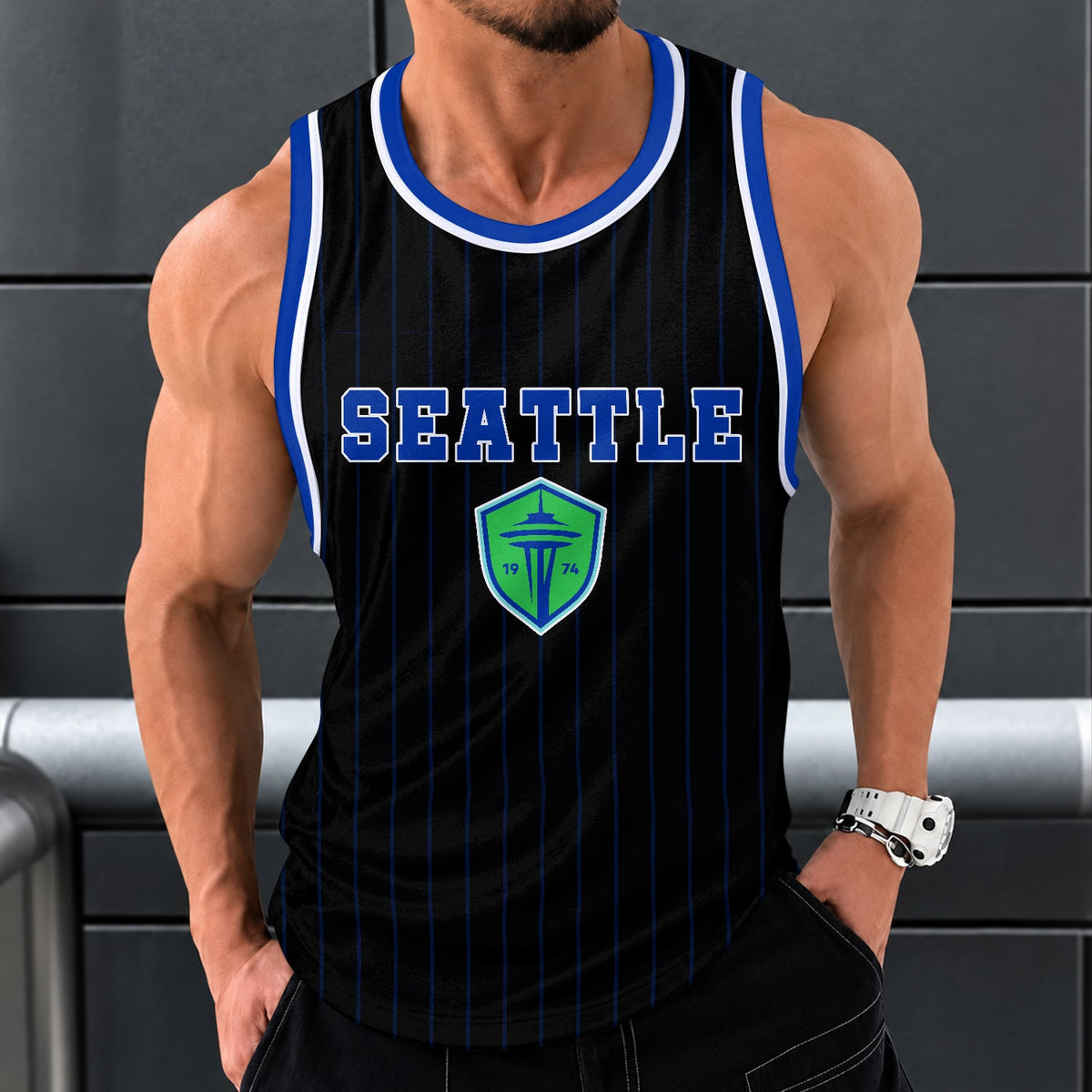 [GOAL DEAL] NEW CUSTOMIZED MLS24 SSF SEATTLE SOUNDERS FC UNISEX TANK TOP
