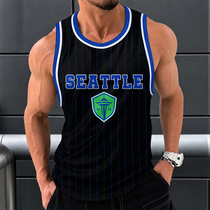 [GOAL DEAL] NEW CUSTOMIZED MLS24 SSF SEATTLE SOUNDERS FC UNISEX TANK TOP