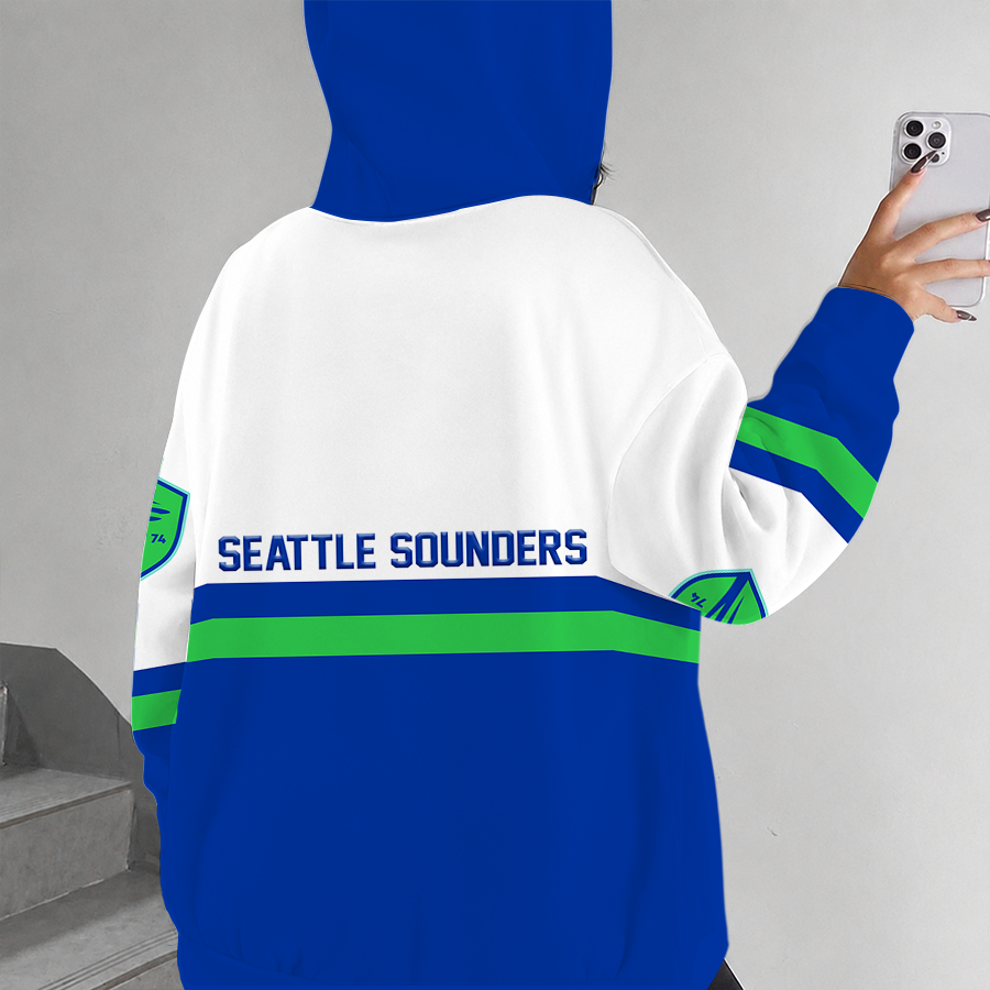 [GOAL DEAL] NEW CUSTOMIZED MLS24 SSF SEATTLE SOUNDERS FC ZIP HOODIE