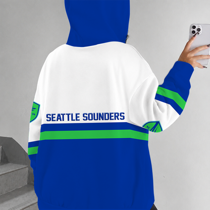 [GOAL DEAL] NEW CUSTOMIZED MLS24 SSF SEATTLE SOUNDERS FC ZIP HOODIE