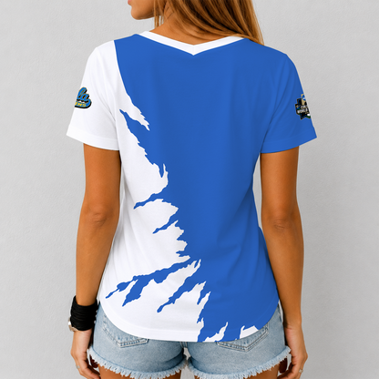 [HOMERUN DEAL] NEW CUSTOMIZED NCAA CWS24 UCB UCLA BRUINS V-NECK FEMALE SHIRT
