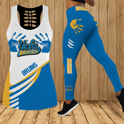 [HOMERUN DEAL] NEW CUSTOMIZED NCAA CWS24 UCB UCLA BRUINS HOLLOW TANK TOP & LEGGINGS SET