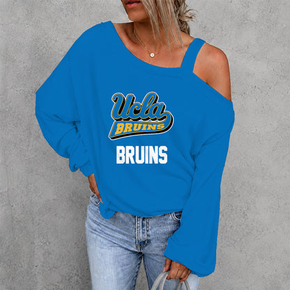 [HOMERUN DEAL] NEW CUSTOMIZED NCAA CWS24 UCB UCLA BRUINS WOMEN'S OFF-SHOULDER LONG SLEEVE SHIRT