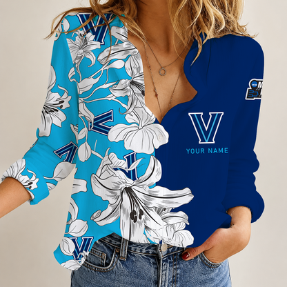 [SLAM DUNK DEAL] NEW CUSTOMIZED NCAA MAM24 VIW VILLANOVA WILDCATS STRAPPY WOMEN CASUAL SHIRT