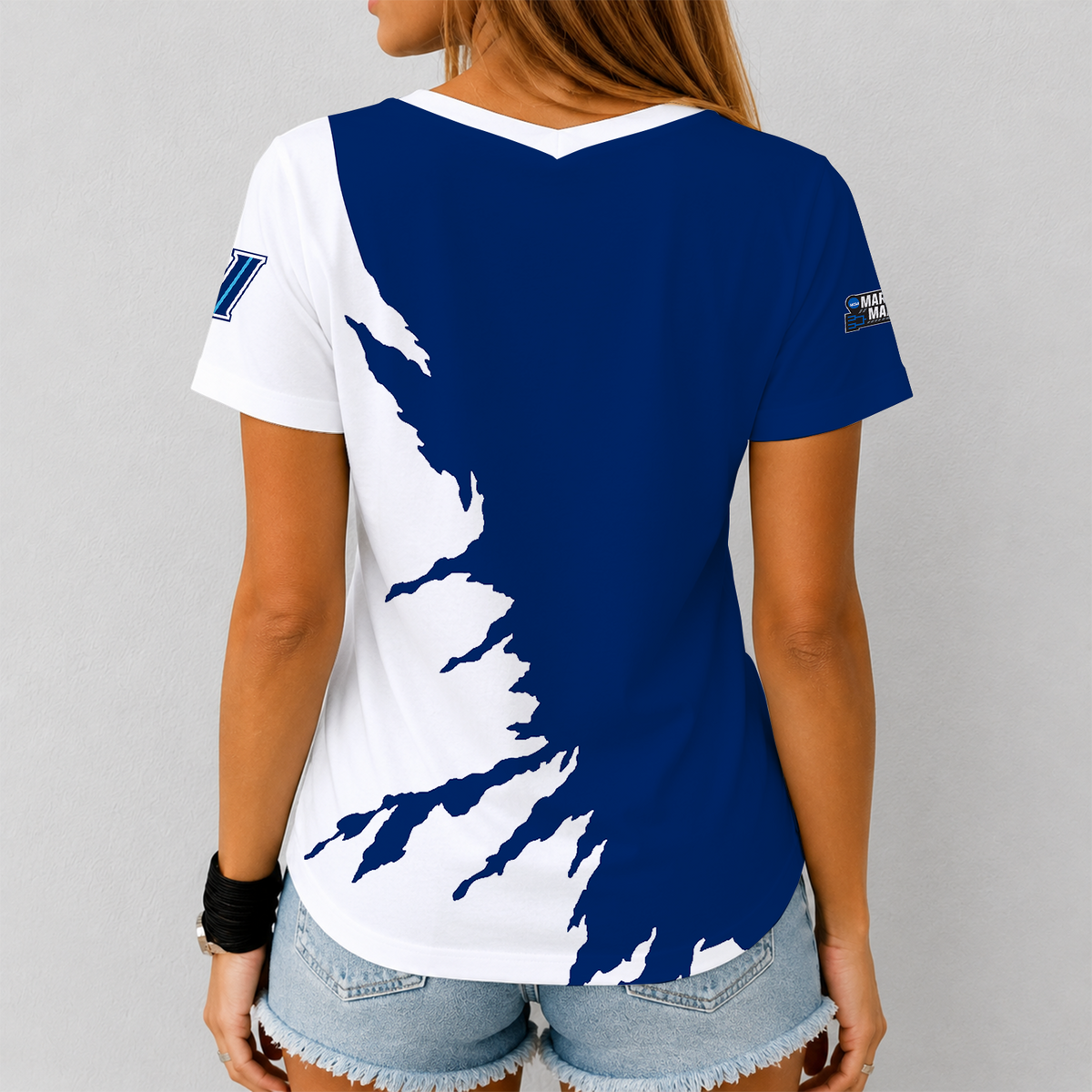 [SLAM DUNK DEAL] NEW CUSTOMIZED NCAA MAM24 VIW VILLANOVA WILDCATS V-NECK FEMALE SHIRT