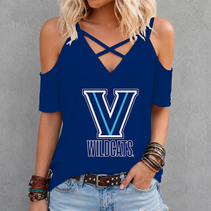 [SLAM DUNK DEAL] NEW CUSTOMIZED NCAA MAM24 VIW VILLANOVA WILDCATS CRISS CROSS V-NECK TOP