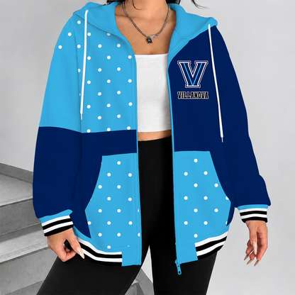 [SLAM DUNK DEAL] NEW CUSTOMIZED NCAA MAM24 VIW VILLANOVA WILDCATS STRAPPY ZIP HOODIE