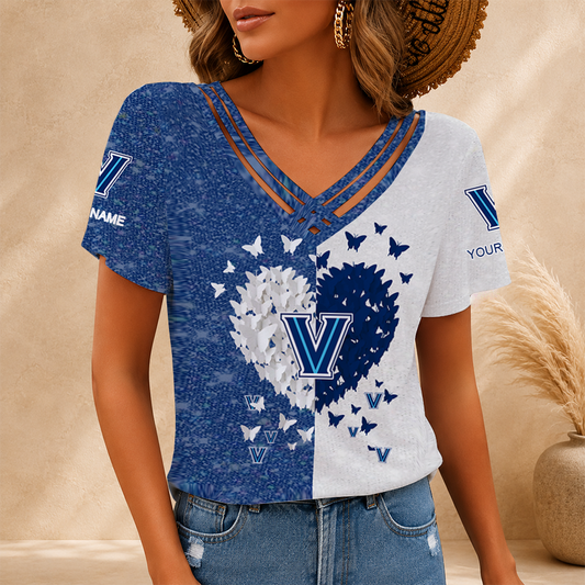 [SLAM DUNK DEAL] NEW CUSTOMIZED NCAA MAM24 VIW VILLANOVA WILDCATS V-NECK SHIRT