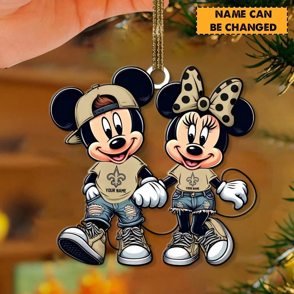 [TOUCHDOWN DEAL] NEW CUSTOMIZED NFL24 NOS NEW ORLEANS SAINTS CHRISTMAS ACRYLIC ORNAMENT