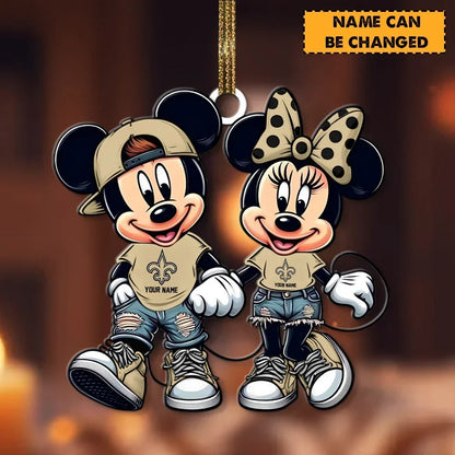 [TOUCHDOWN DEAL] NEW CUSTOMIZED NFL24 NOS NEW ORLEANS SAINTS CHRISTMAS ACRYLIC ORNAMENT