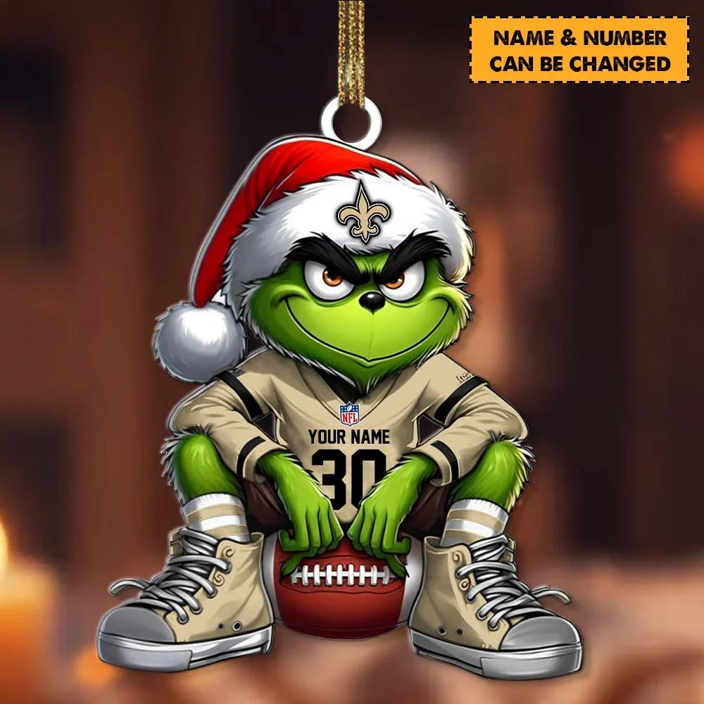[TOUCHDOWN DEAL] NEW CUSTOMIZED NFL24 NOS NEW ORLEANS SAINTS CHRISTMAS ACRYLIC ORNAMENT