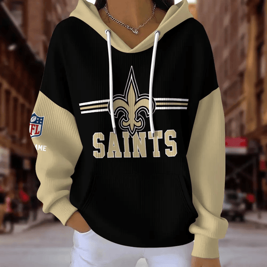 [TOUCHDOWN DEAL] NEW CUSTOMIZED NFL24 NOS NEW ORLEANS SAINTS RIBBED HOODIE & SWEATSHIRT