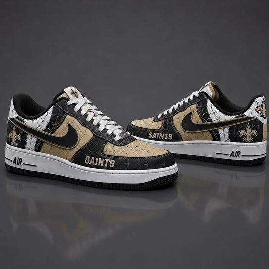 [TOUCHDOWN DEAL] NEW CUSTOMIZED NFL24 NOS NEW ORLEANS SAINTS x SPIDER AF1 SHOES