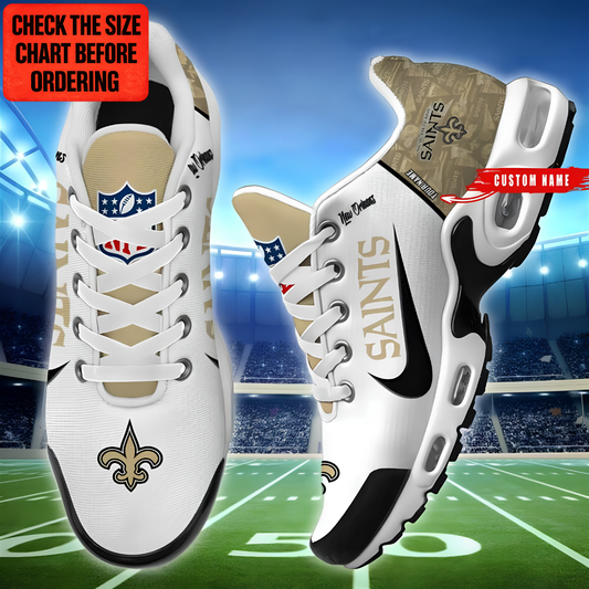 [TOUCHDOWN DEAL] NEW CUSTOMIZED NFL24 NOS NEW ORLEANS SAINTS AIR MAX PLUS SNEAKERS