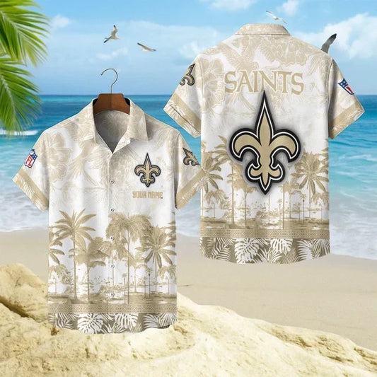 [TOUCHDOWN DEAL] NEW CUSTOMIZED NFL24 NOS NEW ORLEANS SAINTS UNISEX HAWAIIAN SHIRT