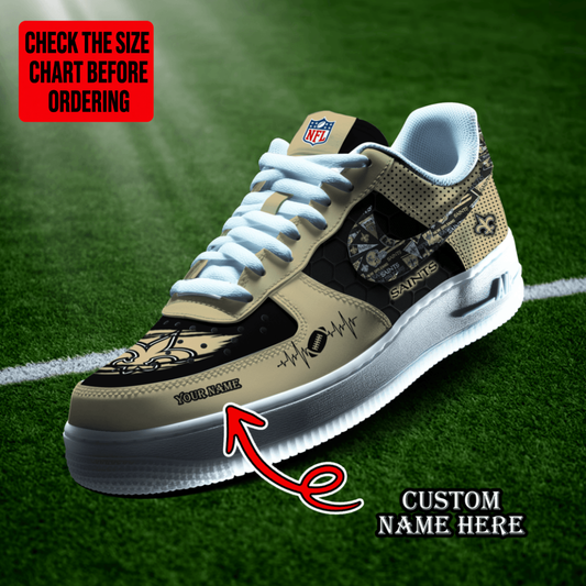 [TOUCHDOWN DEAL] NEW CUSTOMIZED NFL24 NOS NEW ORLEANS SAINTS AF1 SHOES