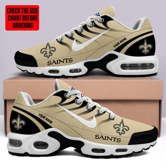 [TOUCHDOWN DEAL] NEW CUSTOMIZED NFL24 NOS NEW ORLEANS SAINTS AIR MAX PLUS SNEAKERS