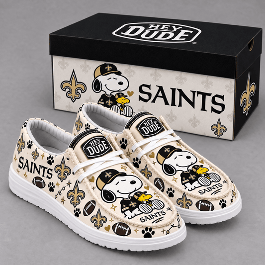 [TOUCHDOWN DEAL] NEW CUSTOMIZED NFL24 NOS NEW ORLEANS SAINTS LOAFER SHOES