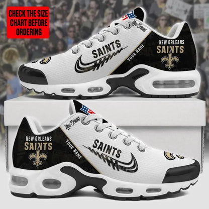 [TOUCHDOWN DEAL] NEW CUSTOMIZED NFL24 NOS NEW ORLEANS SAINTS AIR MAX PLUS SNEAKERS