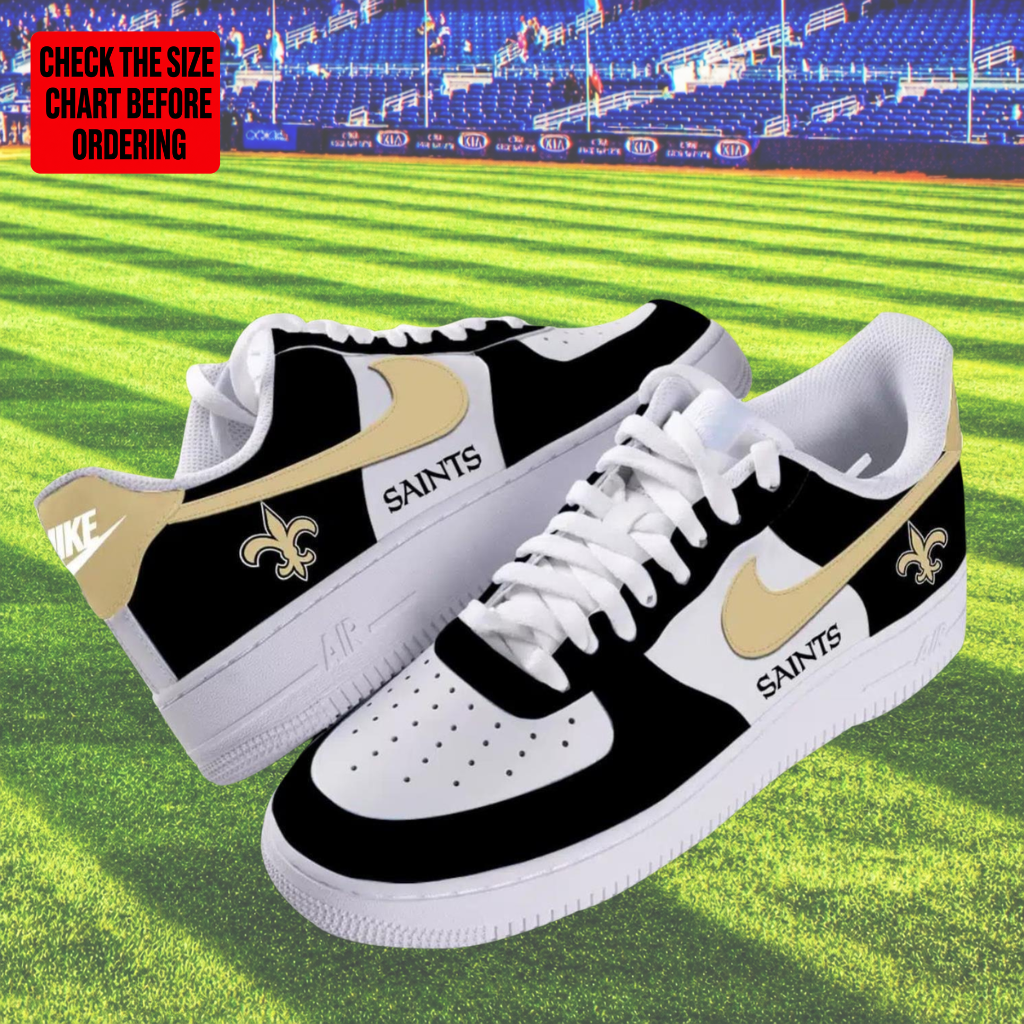 [TOUCHDOWN DEAL] NEW CUSTOMIZED NFL24 NOS NEW ORLEANS SAINTS AF1 SHOES