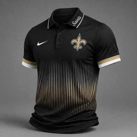 [TOUCHDOWN DEAL] NEW CUSTOMIZED NFL24 NOS NEW ORLEANS SAINTS POLO SHIRT