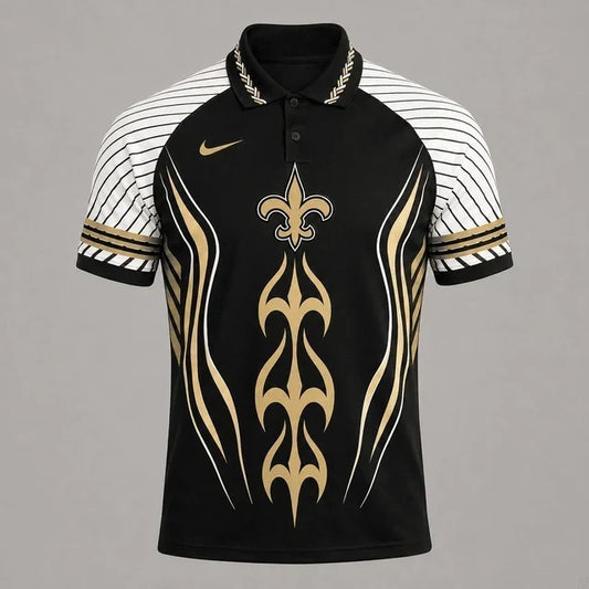 [TOUCHDOWN DEAL] NEW CUSTOMIZED NFL24 NOS NEW ORLEANS SAINTS POLO SHIRT