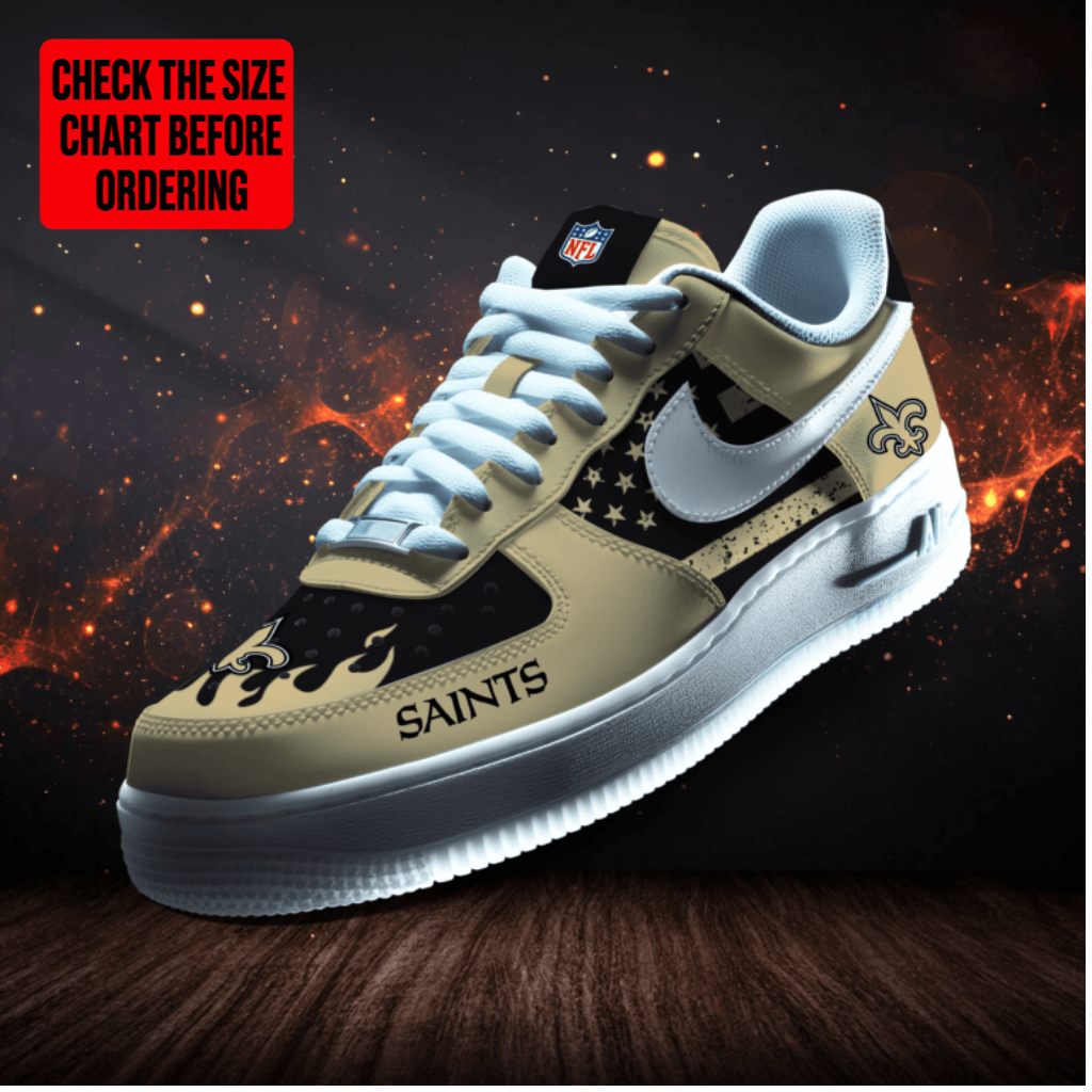 [TOUCHDOWN DEAL] NEW CUSTOMIZED NFL24 NOS NEW ORLEANS SAINTS AF1 SNEAKERS