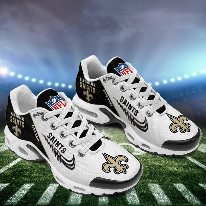 [TOUCHDOWN DEAL] NEW CUSTOMIZED NFL24 NOS NEW ORLEANS SAINTS AIR MAX PLUS SNEAKERS