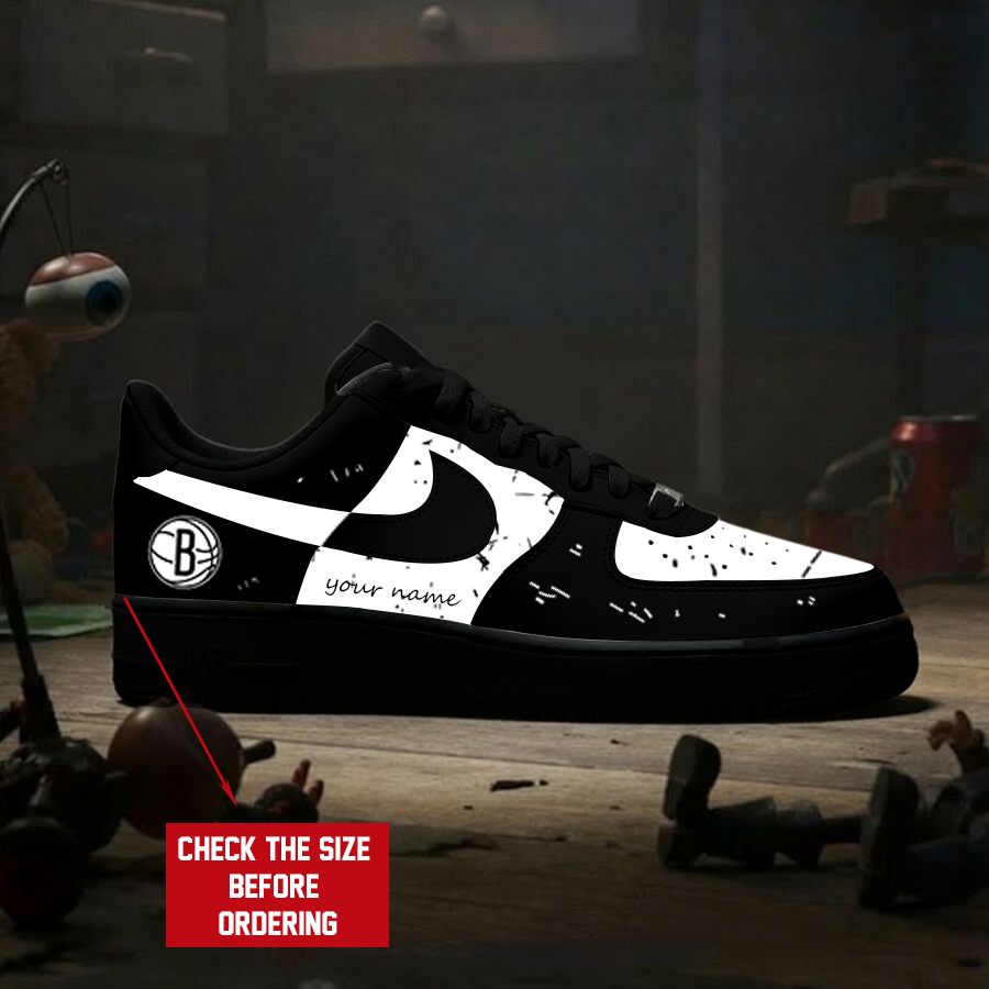 [SLAM DUNK DEAL] NEW CUSTOMIZED NBA25 BNE BROOKLYN NETS AF1 SHOES