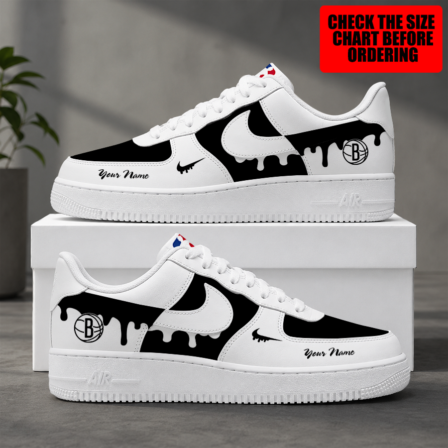 [SLAM DUNK DEAL] NEW CUSTOMIZED NBA25 BNE BROOKLYN NETS AF1 SHOES